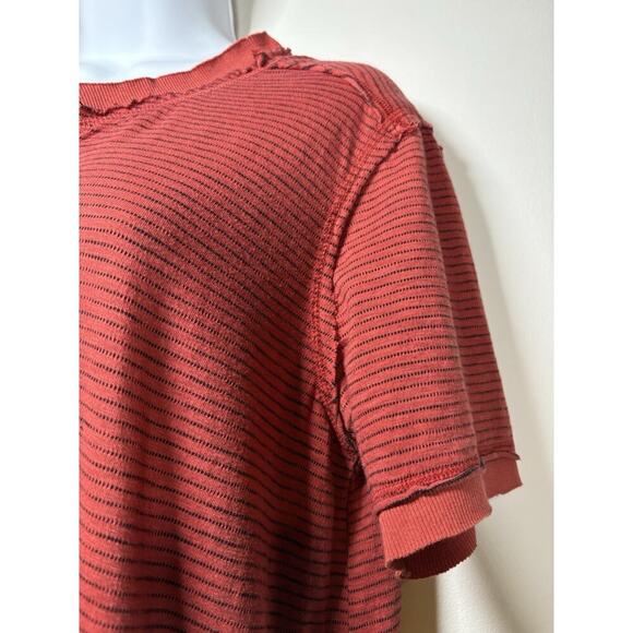SUNDANCE Candice Stripped Easy Dress 100% Cotton Henley Casual Weekend Large - Picture 4 of 12